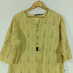 Lime Green Printed Kurta (Women's)