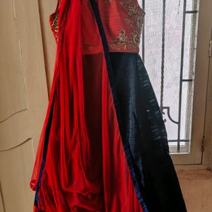 New Lehenga, Blue N Red