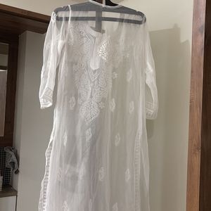 Chikankari Long Kurti