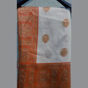 Unused Chanderi cotton saree