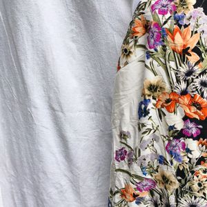 CUTE FLORAL LONG TOP