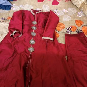 Beautiful  Anarkali Red Suit 🤩