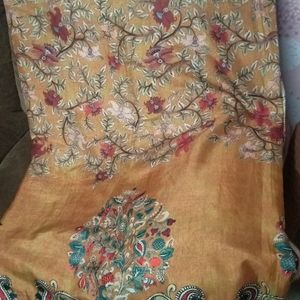 Kalamkari print saree