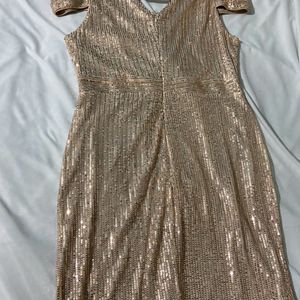 Gold Sequinned Cocktail Dress