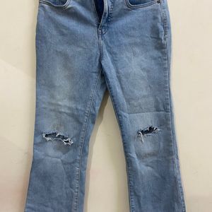 Dnmx Straight Fit Ankle Length Jeans