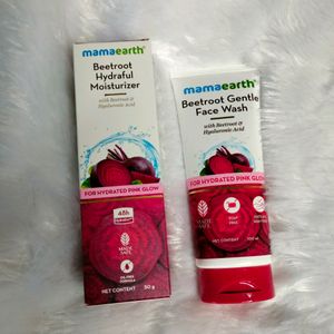 Mama earth Beetroot Face Wash & Moisturizer