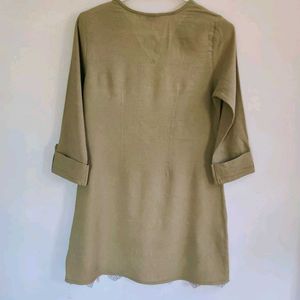 Embroidered Sage Green Tunic