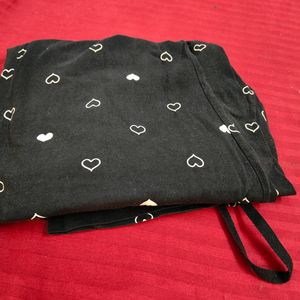 Black Lower With Pink Hearts