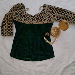 Velvet ethnic top