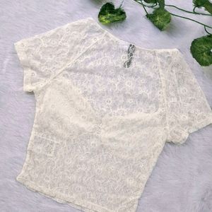 Bustier White H&M Laced Top