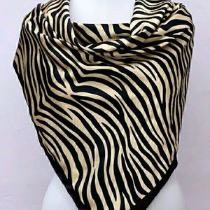 Animal Print Multipurpose Satin Scarf