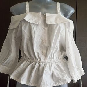 Summer White Korean Crop Top