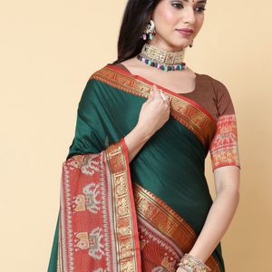 Green saree