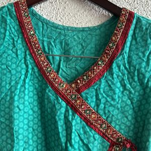 Kurta Set- Chudidar With Green Kurti Design