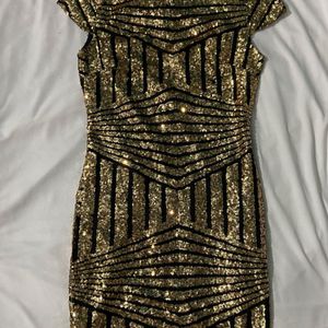 Gold Sequence Short Dress