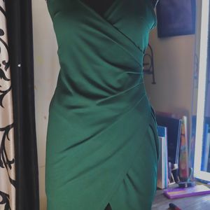 Green Asymmetrical Dress