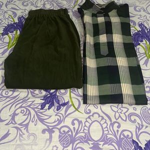 Wool Check Shirt With Pent