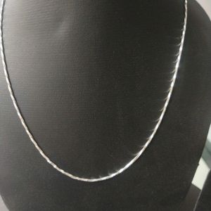 925 Hallmark Pure Silver Zigzag Chain For Unisex