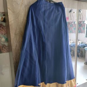 Navy Blue Gown with gharara