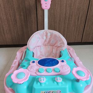 Baby Walker (Light Pink & Sea Green)