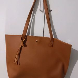 Brown large handbag