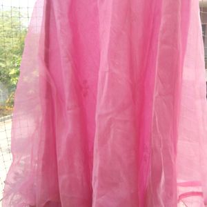 Ethnic Pink Flared Skirt Full Flare