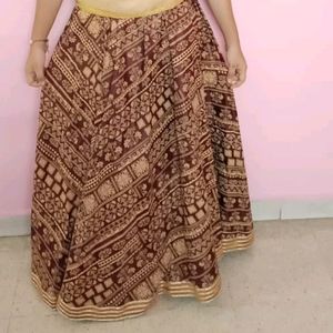 Brown Skirt For Lehenga -Festive , Traditional Wea