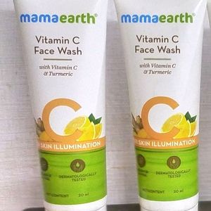 mama earth Vitamin C Face wash Pack Of 2