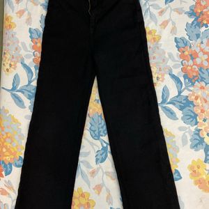 Jet Black Straight Jeans