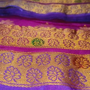 Delicate Touch of Madhubani Cotton Silk Saree