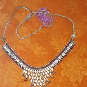 Traditional Necklace In Maroon