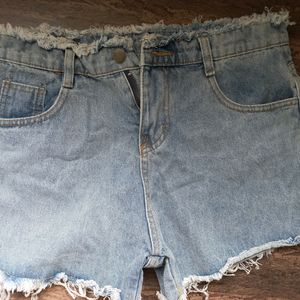 Fit Denim Shorts