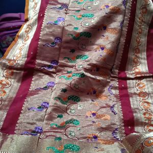 Pure Silk Peshwai Broad Border