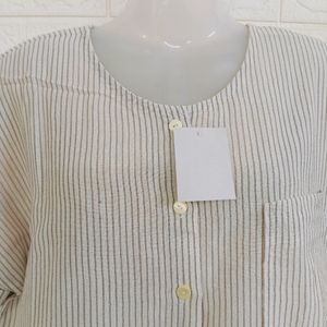 Beige Stripped Shirts