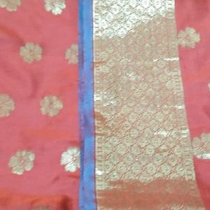 Borownish Colour Saree With Blouse