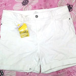 White Denim Shorts