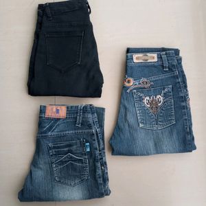 Combo Of 2 Jeans & 1 Capri (Women)