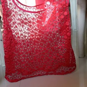 Red Net Crop Top!