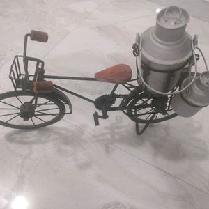 Iron Milk-Man Cycle with 3 Milk Cans