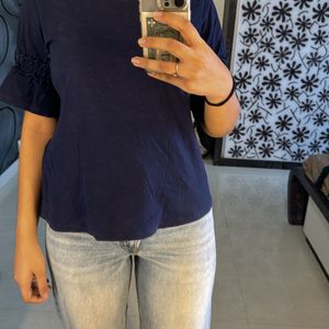 Blue Tshirt Top For Women
