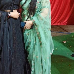 Sea Green Wedding LEHNGA CHOLI With DUPATTA