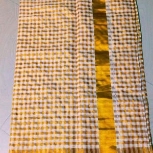 Kerala Traditional Cotton Blend Saree