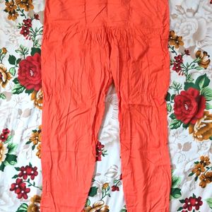 Stitched Orange Kurtha Set | Size 34