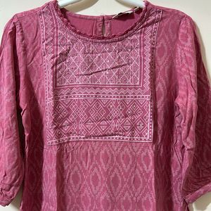 Max Pink Straight Kurthi