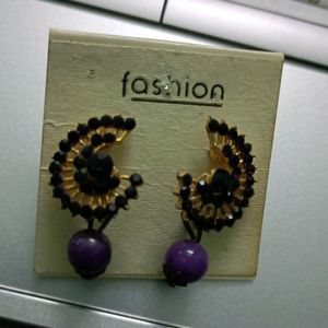 Beautiful  Stone Studded Earring With Embellished