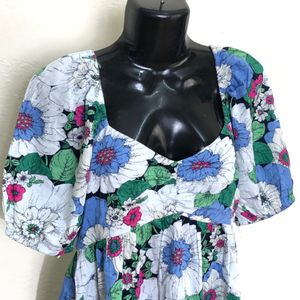 Gap Multi Colour New Floral Printed Dress(Women’s)