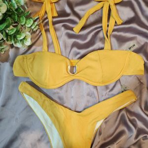 SHEIN yellow lingerie set