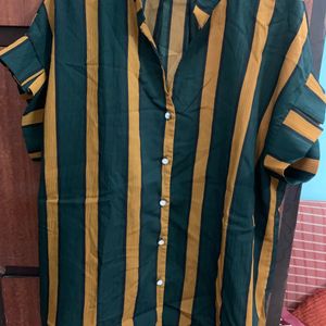 Women Green And Yellow Shirt