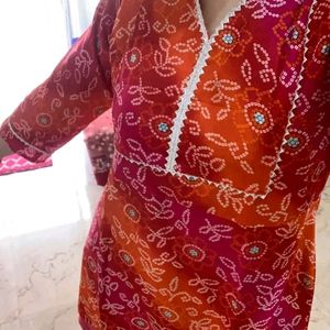 Bandhini Print Kurti