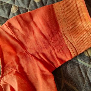 Peach Saree With Blouse (Women)